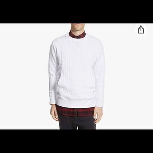 New Zane quilted crew neck sweater